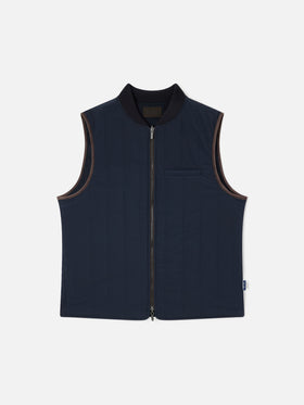 Chaleco reversible Spencer de mezcla de lana Navy blue 