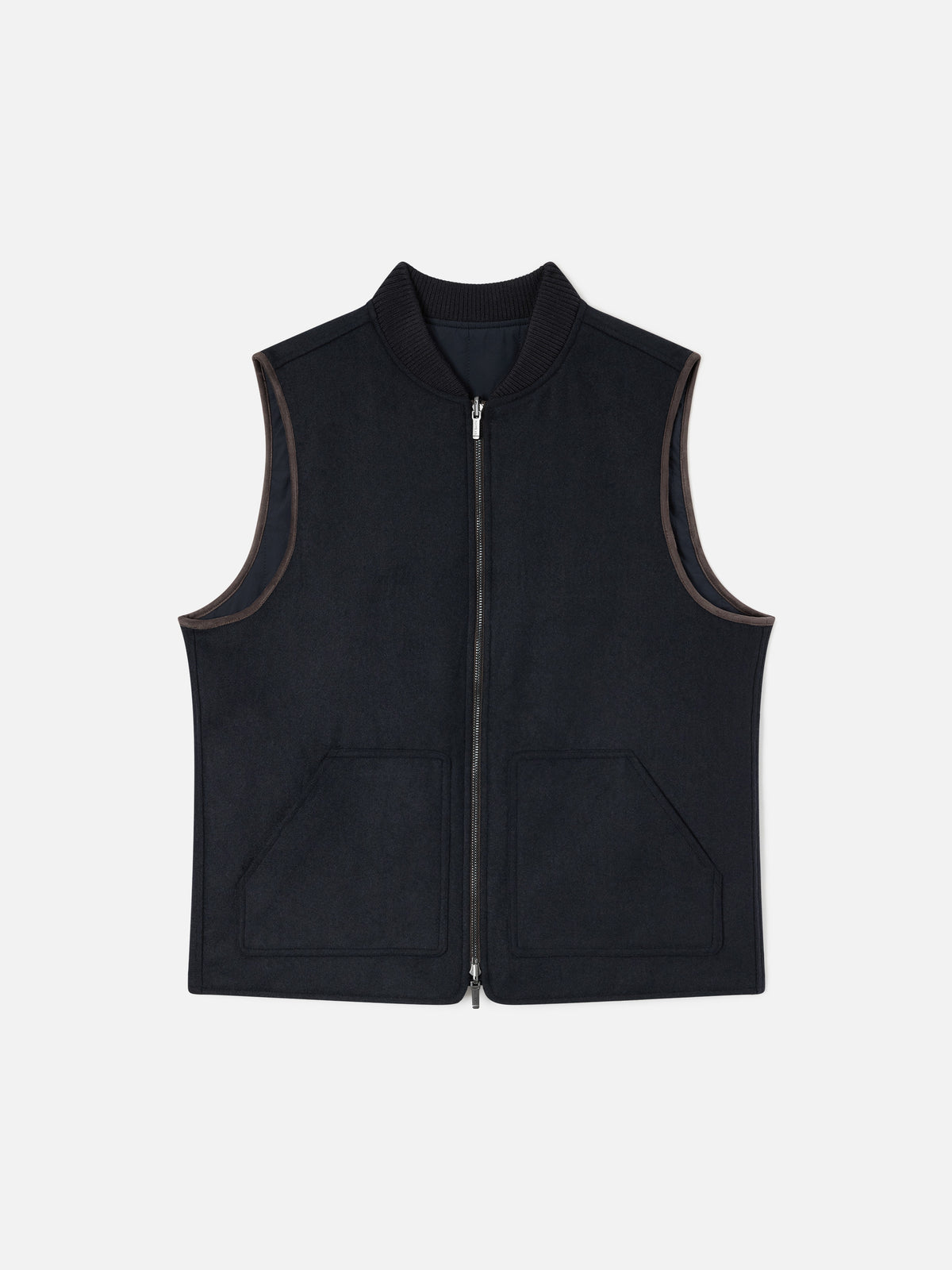 Chaleco reversible Spencer de mezcla de lana Navy blue 