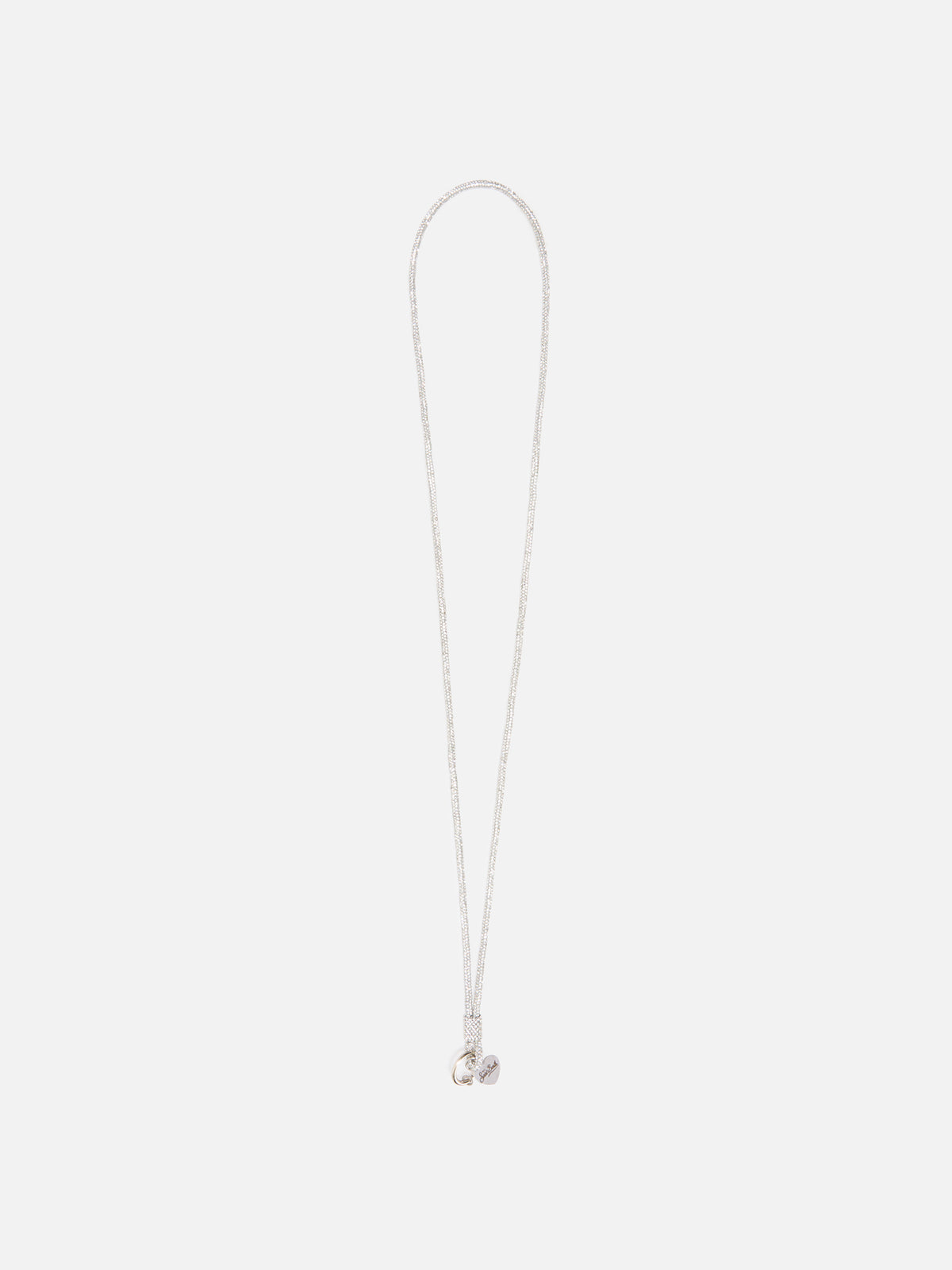 Tracolla per telefono Strass Charm argento con charm logo