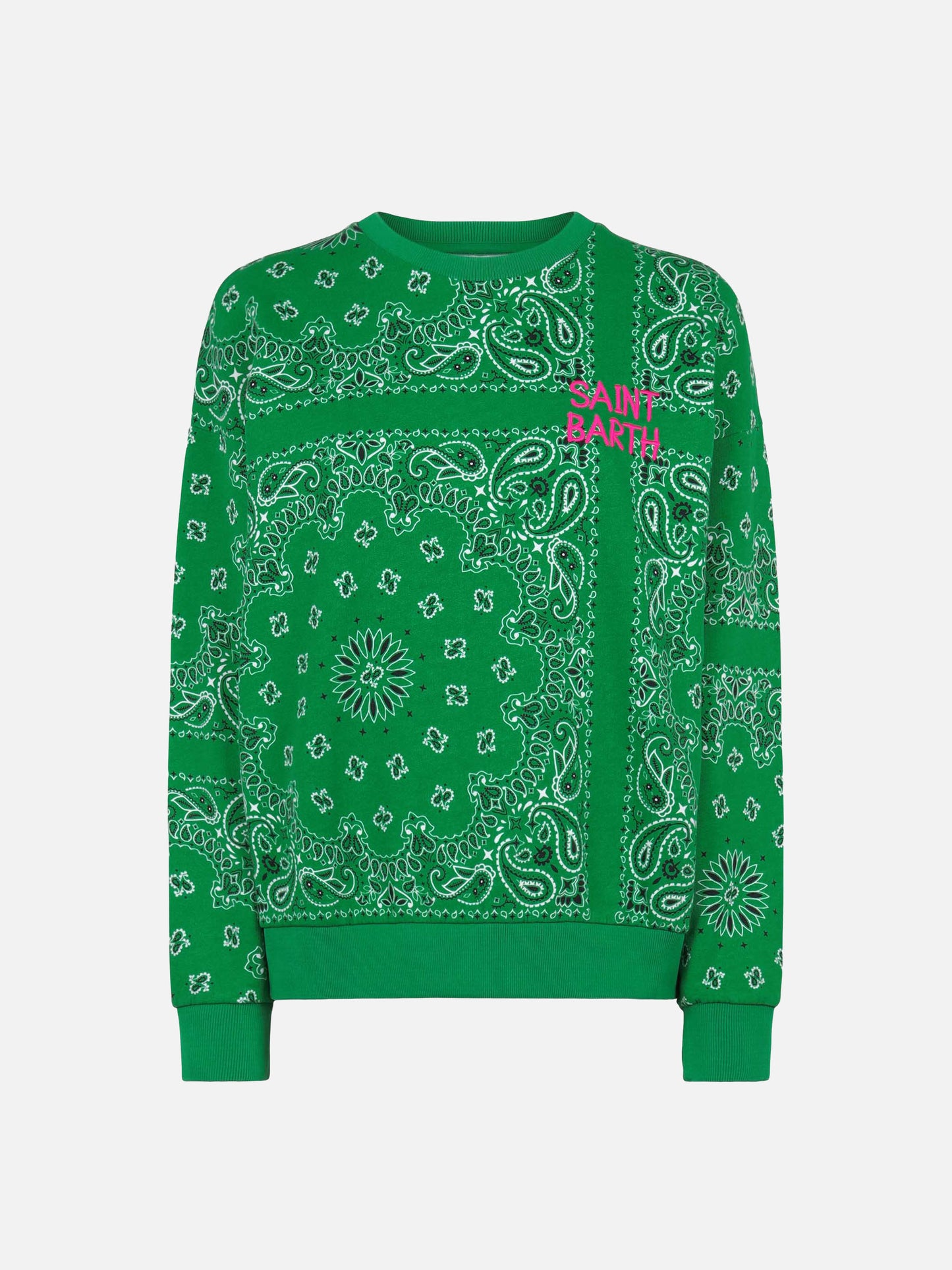 Sudadera de algodón Green Stardust con estampado bandana 