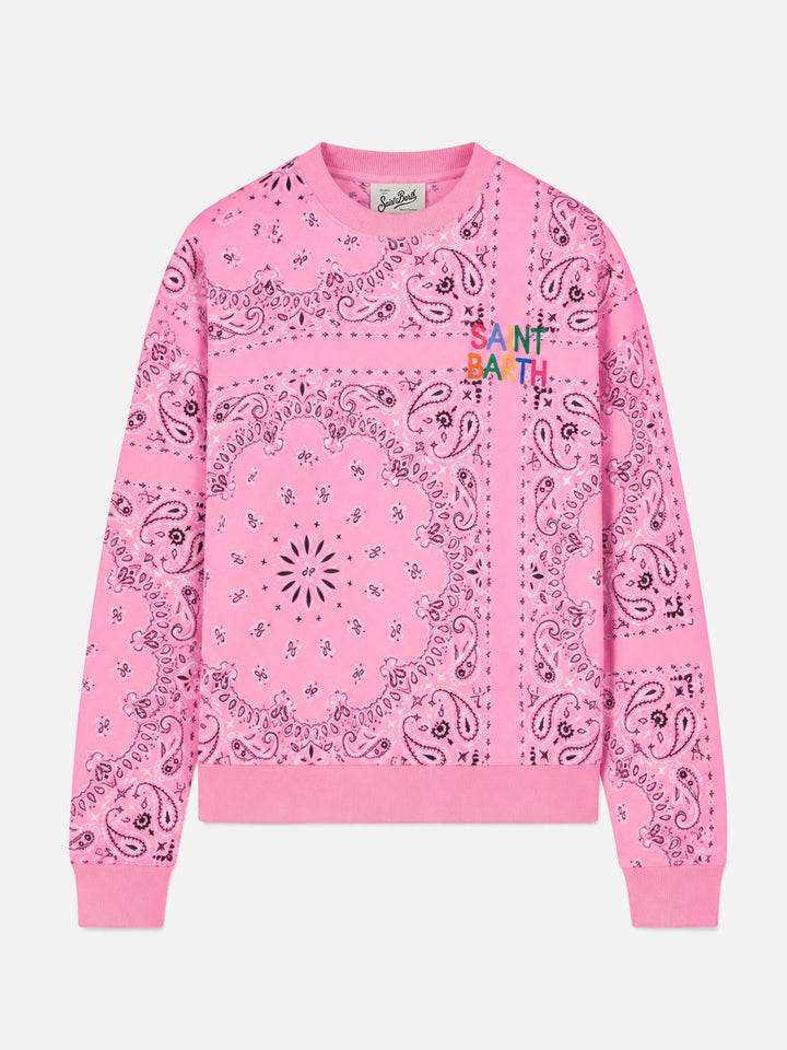 Sweatshirt mit Stardust pink Bandana-Print 