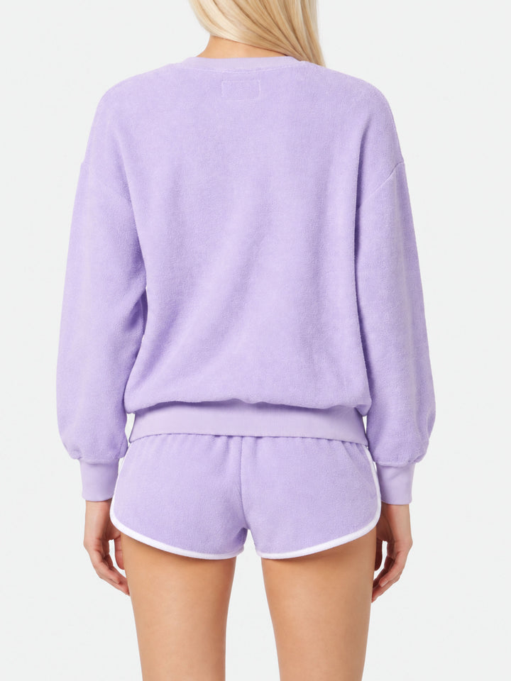 Stardust lilac terry cotton sweatshirt