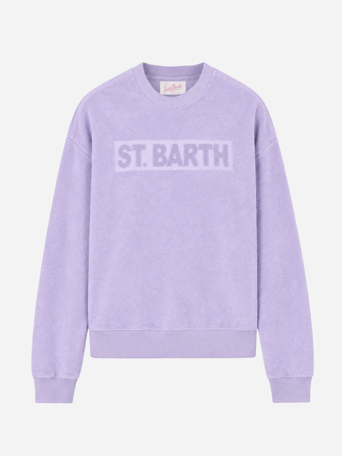 Sweat-shirt en coton éponge lilas Stardust 