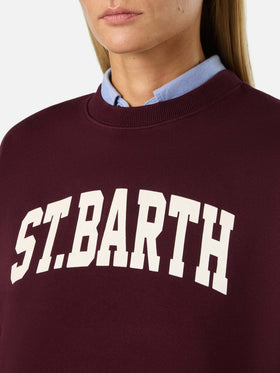Bordeaux Stardust Sweatshirt mit St. Barth-Print 