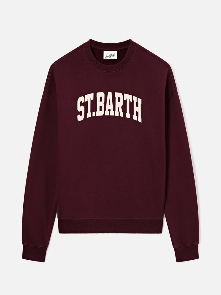 Sweat-shirt Bordeaux Stardust avec imprimé St. Barth 