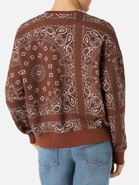 Sudadera Brown Stardust con estampado bandana 