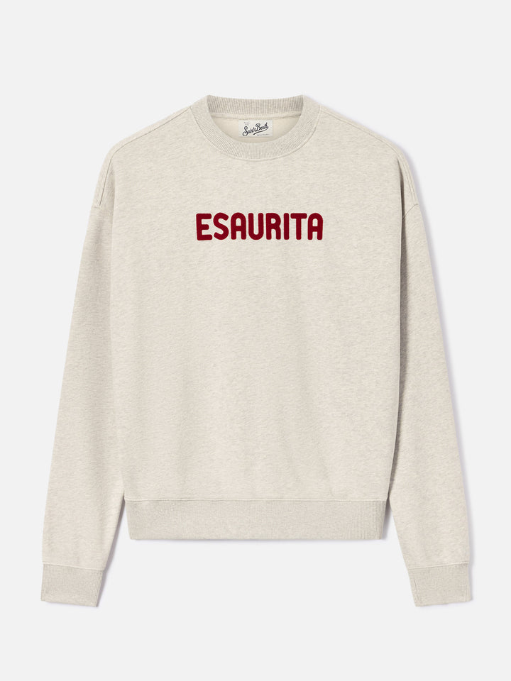 Sweatshirt Grey Stardust avec imprimé flock Esaurita 