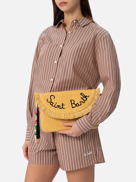 Strohpochette mit Fruchtanhängern