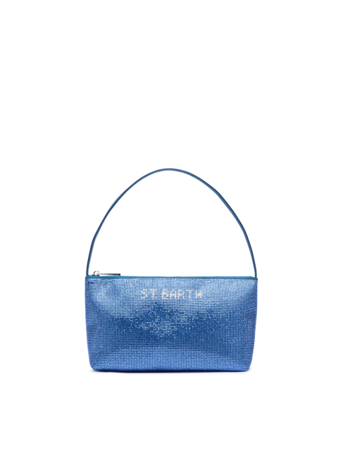 Mini bag Strassy with avio blue rhinestones - MC2 Saint Barth