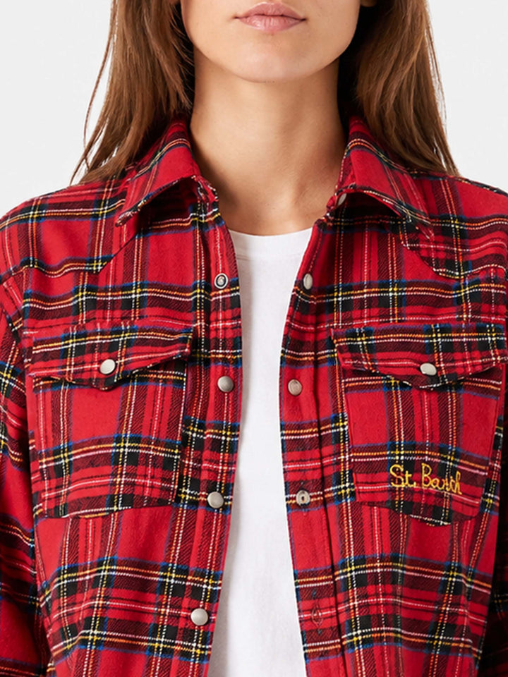 Camisa de franela de tartán rojo Seattle 