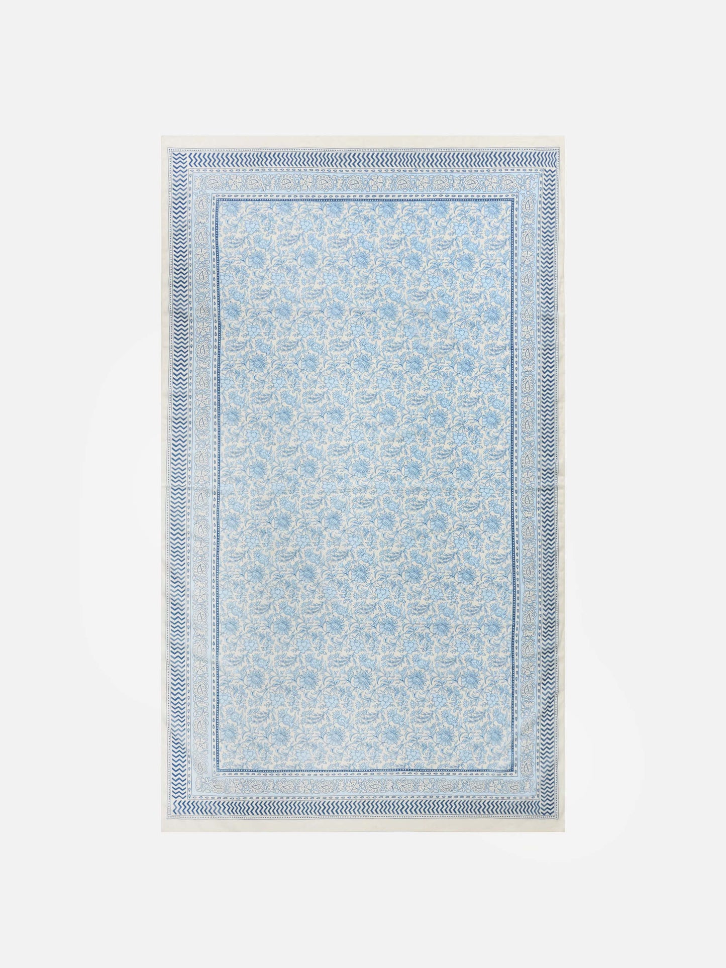 Thaiti long pareo in silk blend with floral batik print