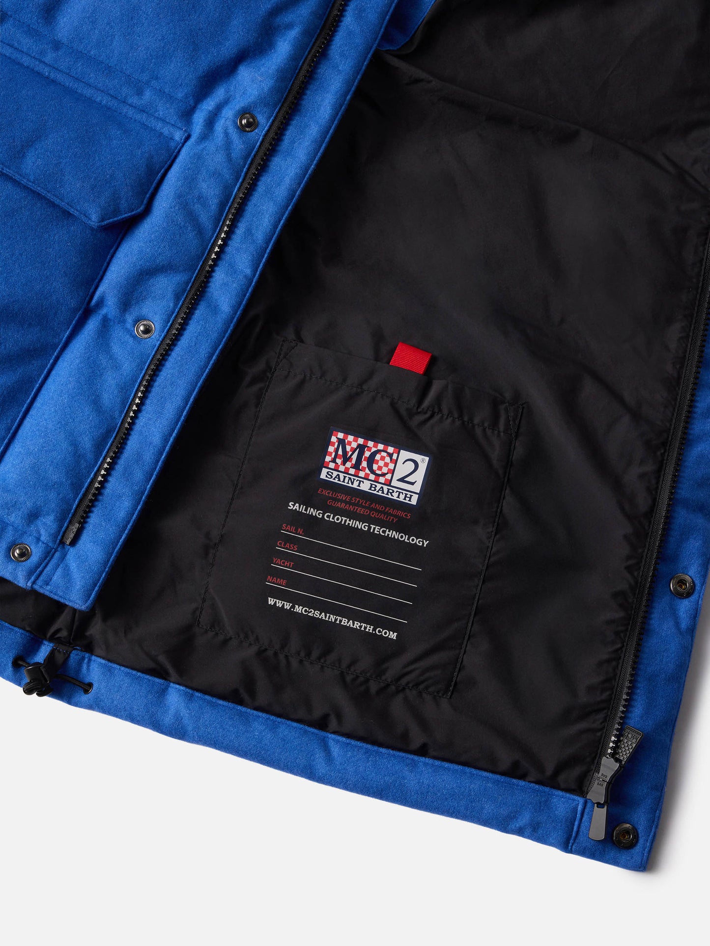 Man down padded wooly bluette vest with pockets