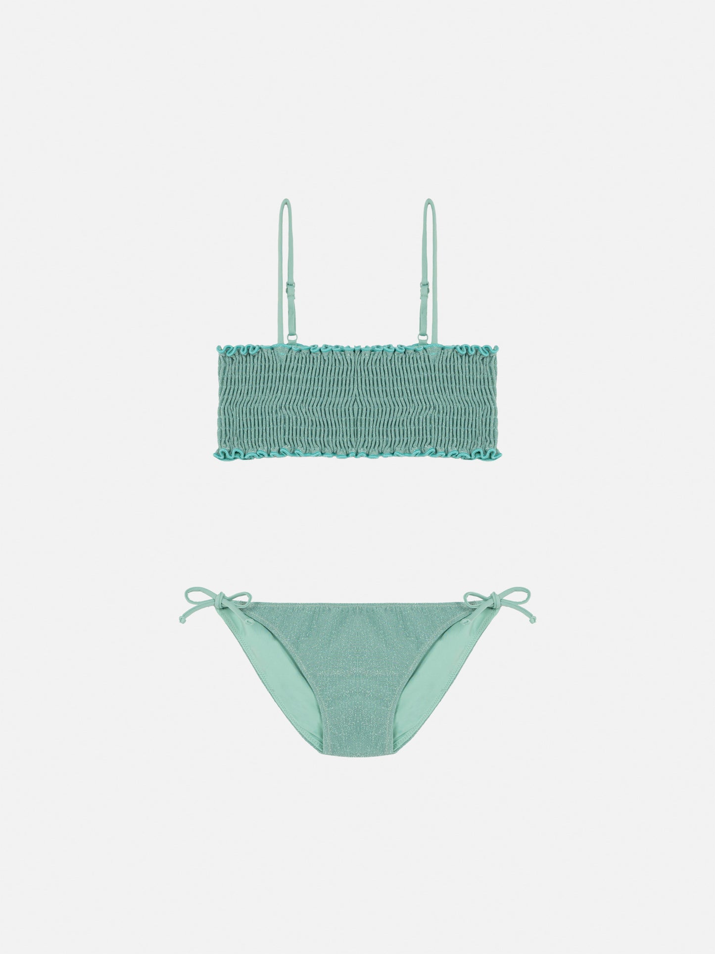 Tilly lurex bikini with smocked point embroidery - MC2 Saint Barth