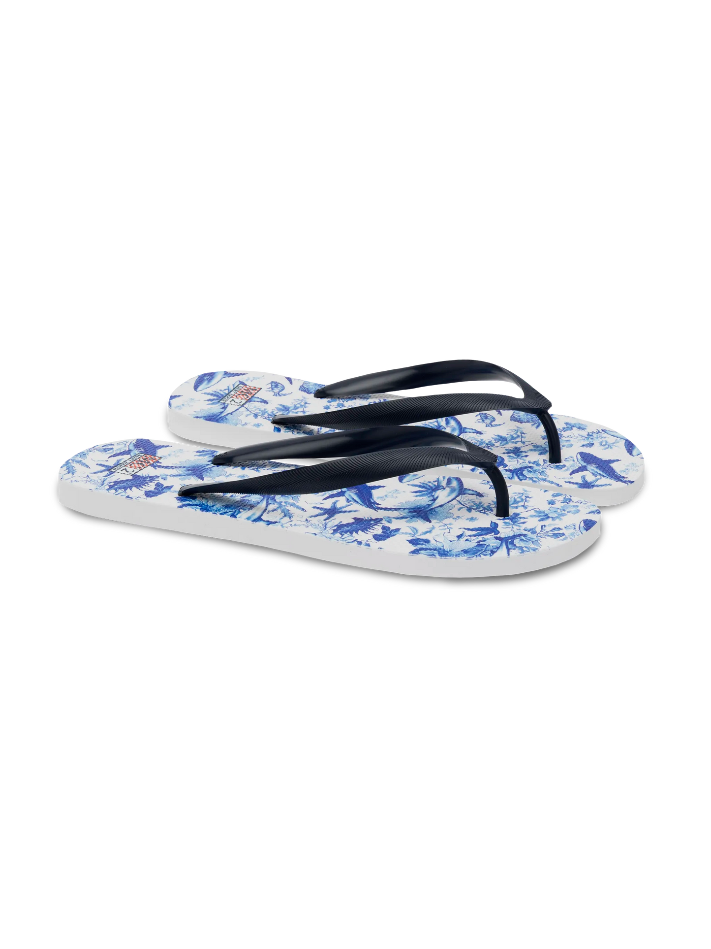 Flip flops Tommy with sharks print | AI CO-CREATED DESIGN BY RICKDICK - POWERED BY RED-EYE - MC2 Saint Barth