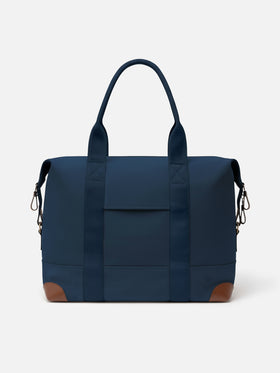 Travel Duffel Bag in navy blue cotton