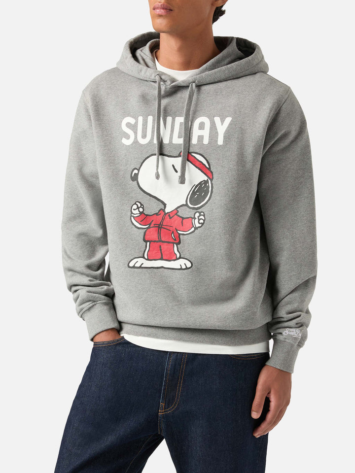 Sudadera con capucha Tribeca de algodón gris con estampado de Snoopy | Special edition 