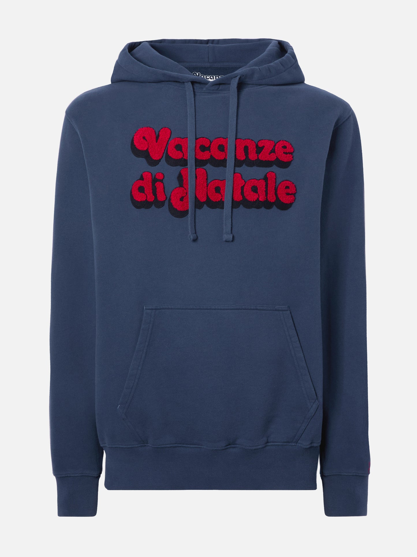 Felpa Tribeca in cotone blu con cappuccio e ricamo Vacanze di Natale | VACANZE DI NATALE SPECIAL EDITION