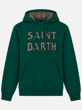 Sudadera con capucha verde Tribeca con parche 