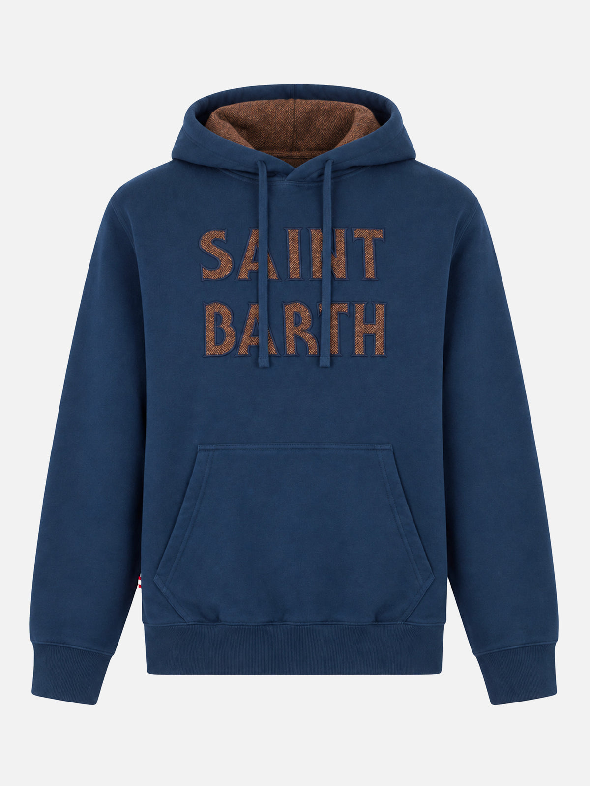 Sudadera con capucha azul Tribeca con parche 