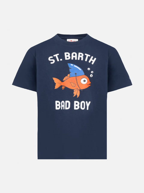 Cotton t-shirt with St. Barth Bad Boy print - MC2 Saint Barth