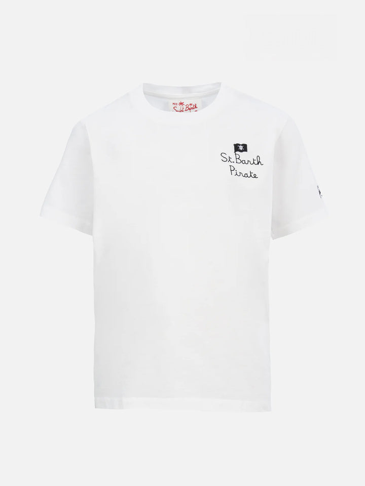 Baumwoll-T-Shirt für Jungen mit Snoopy-Aufdruck und St.-Barth-Piraten-Stickerei | SNOOPY PEANUTS SONDEREDITION