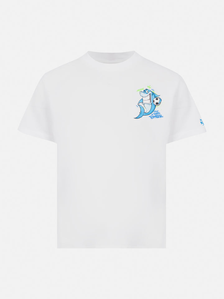Cotton t-shirt with Cryptopuppets shark print | CRYPTOPUPPETS SPECIAL EDITION - MC2 Saint Barth