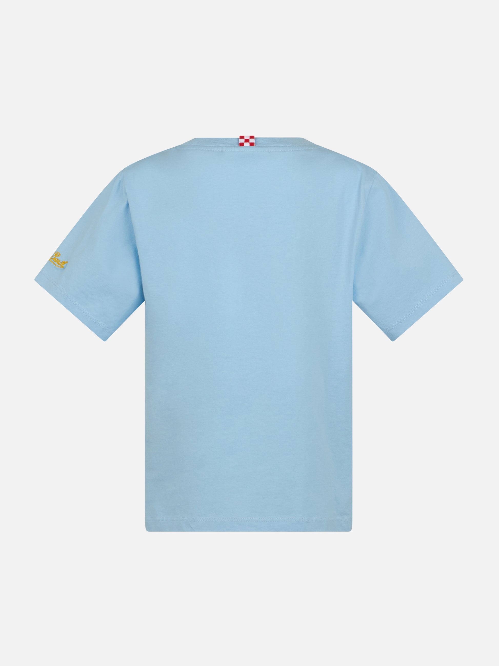 Boy cotton t-shirt with King of the Beach crab print - MC2 Saint Barth