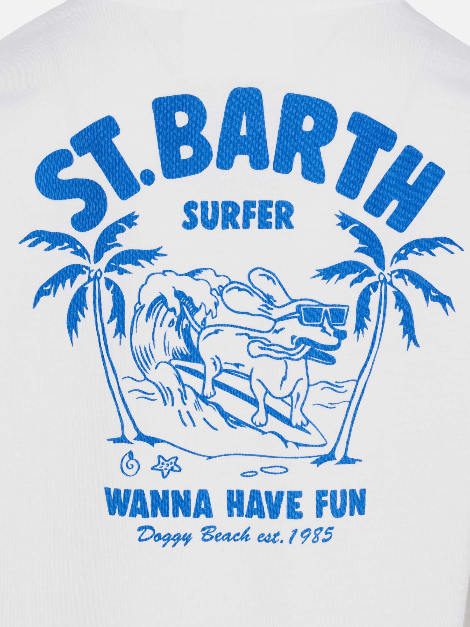 Cotton t-shirt with St. Barth surfer print - MC2 Saint Barth