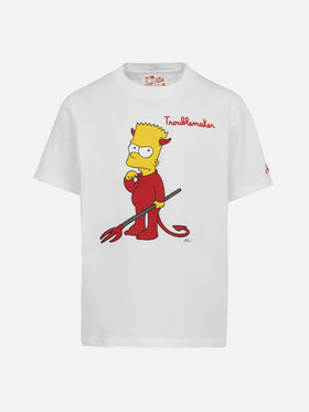 Boy cotton t-shirt with Bart print and embroidery | THE SIMPSON SPECIAL EDITION - MC2 Saint Barth