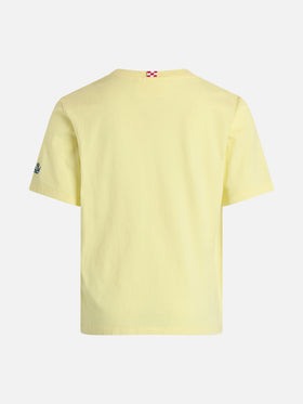 Boy cotton t-shirt with Snoopy print and St. Barth boat show embroidery | SNOOPY PEANUTS SPECIAL EDITION - MC2 Saint Barth