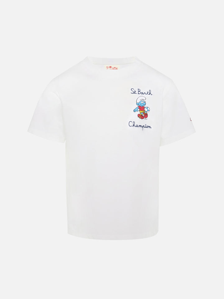 Cotton t-shirt with Smurf embroidery | THE SMURF SPECIAL EDITION