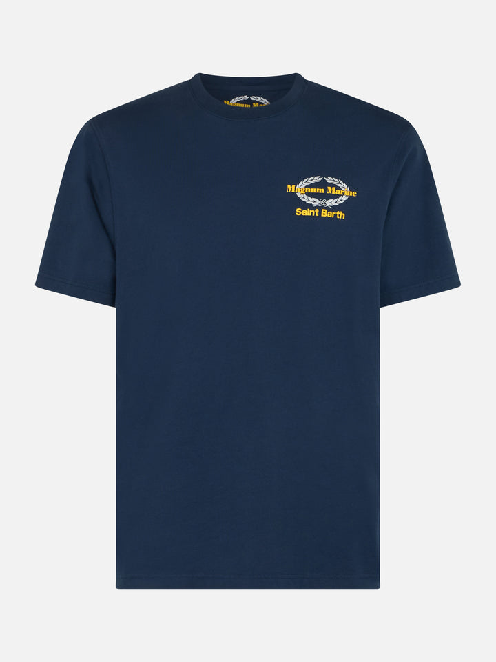 Man cotton t-shirt with Magnum Marine & Saint Barth front and back print | MAGNUM MARINE SPECIAL EDITION - MC2 Saint Barth