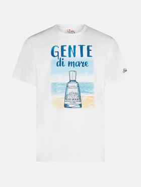 Herren-T-Shirt aus Baumwolle mit Gente di Mare-Aufdruck | GIN MARE SONDEREDITION