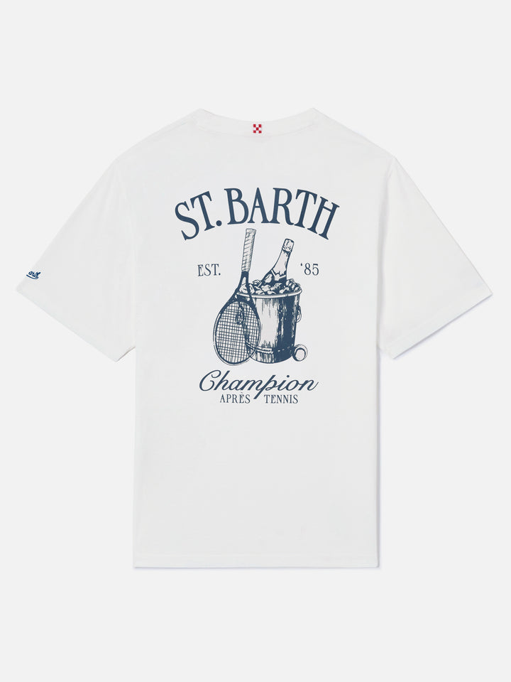T-shirt with St. Barth tennis print