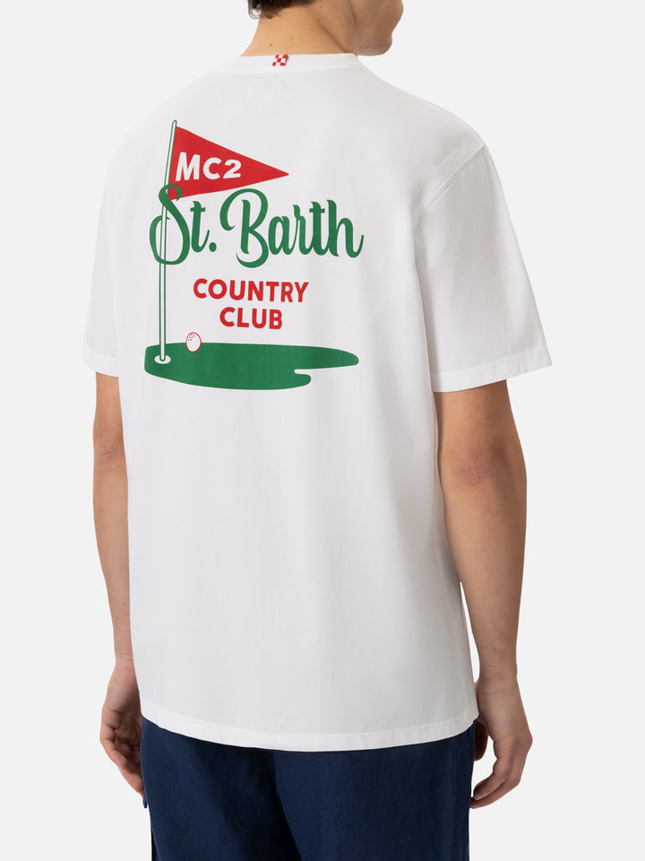 Cotton T-shirt with St. Barth country club print - MC2 Saint Barth