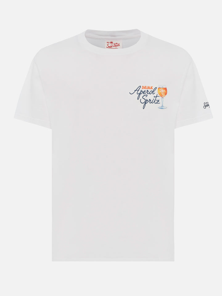 Cotton T-shirt with Aperol Spritz drink print | APEROL SPECIAL EDITION - MC2 Saint Barth