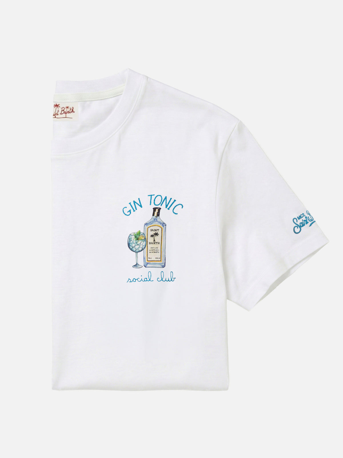 T-Shirt mit „Gin Tonic Social Club“-Stickerei 