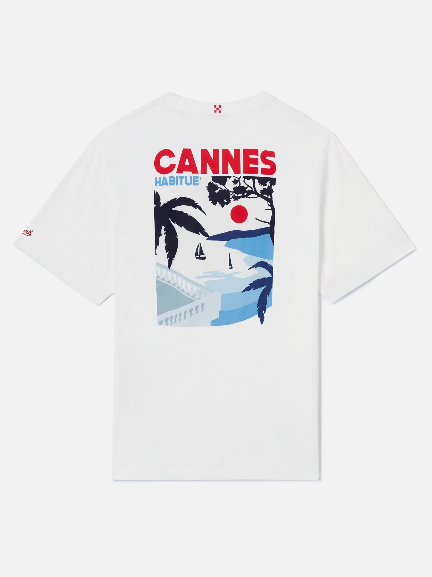 Camiseta con estampado de postal de Cannes 