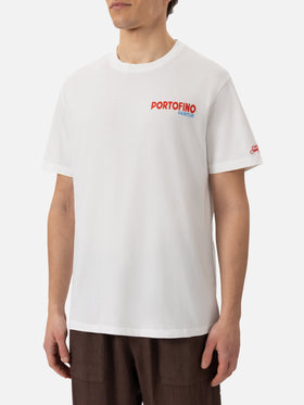 Cotton T-shirt with Portofino postcard print - MC2 Saint Barth