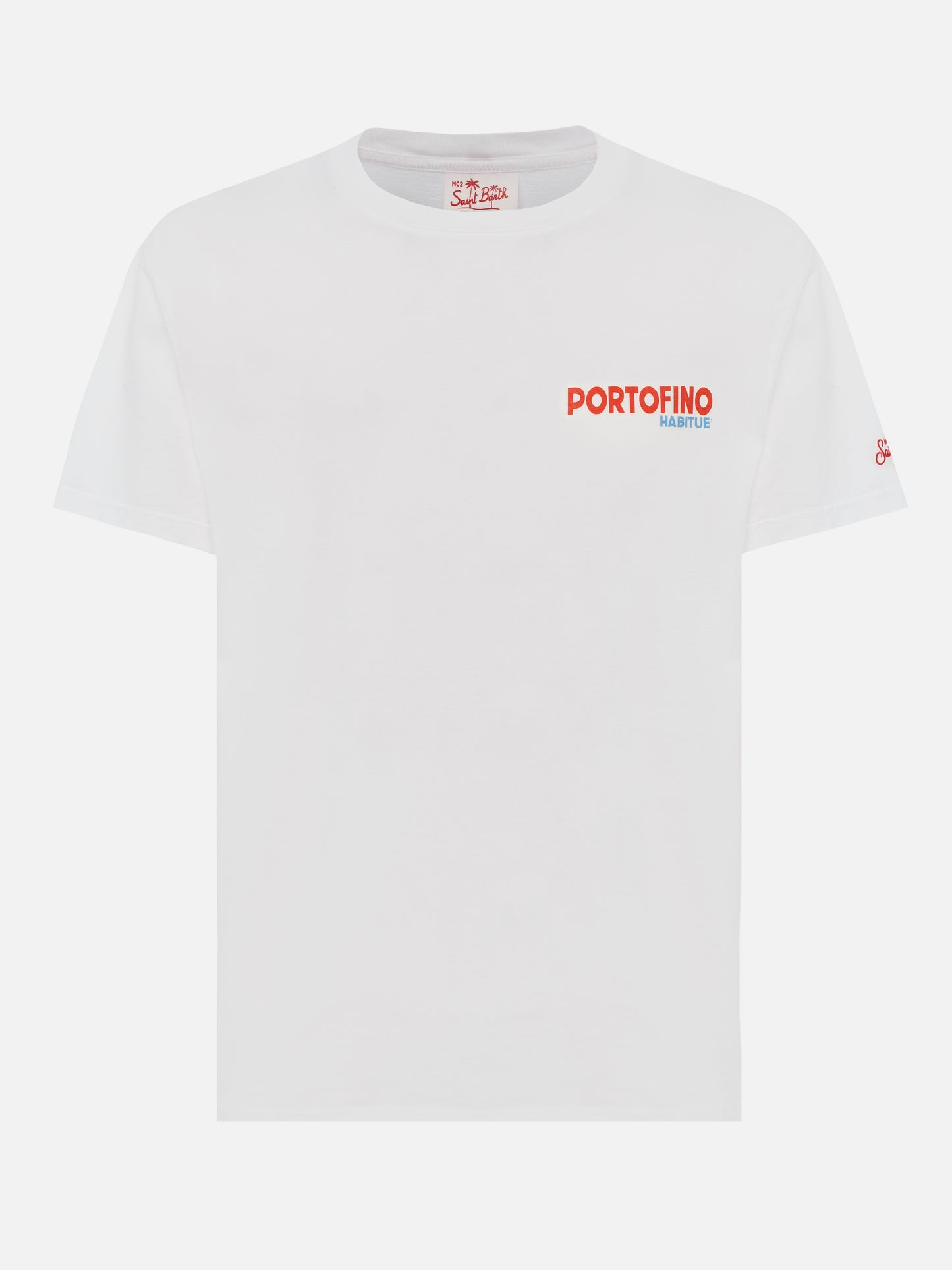 Cotton T-shirt with Portofino postcard print - MC2 Saint Barth