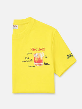 T-Shirt mit Sbagliato-Glas-Print 