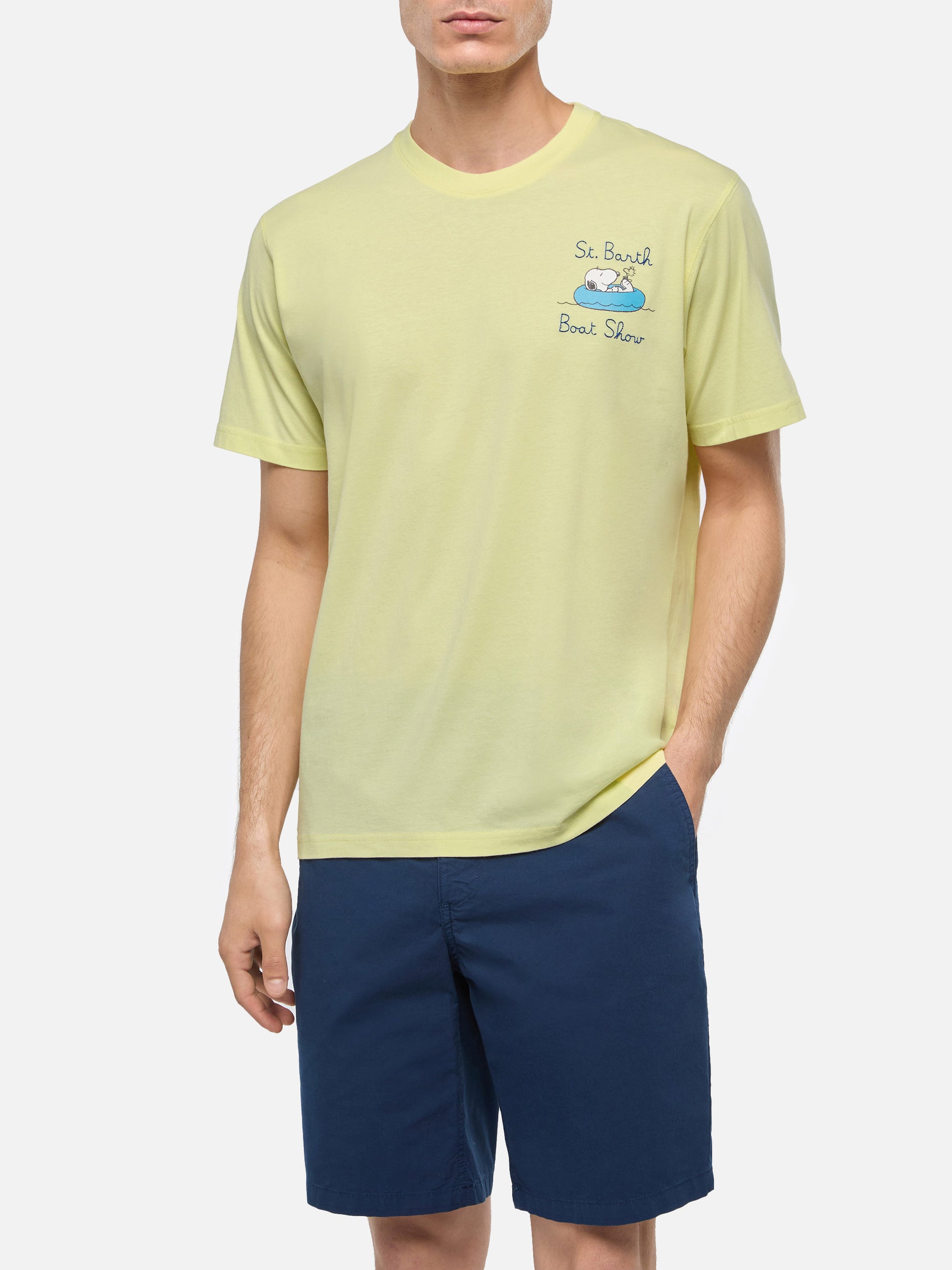 Cotton T-shirt with Snoopy boat print | SNOOPY PEANUTS® SPECIAL EDITION - MC2 Saint Barth