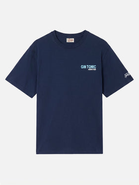 T-shirt en coton avec imprimé cocktail Gin Tonic Addicted 