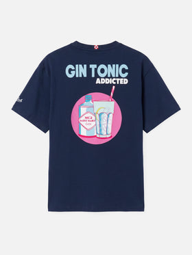 T-shirt en coton avec imprimé cocktail Gin Tonic Addicted 