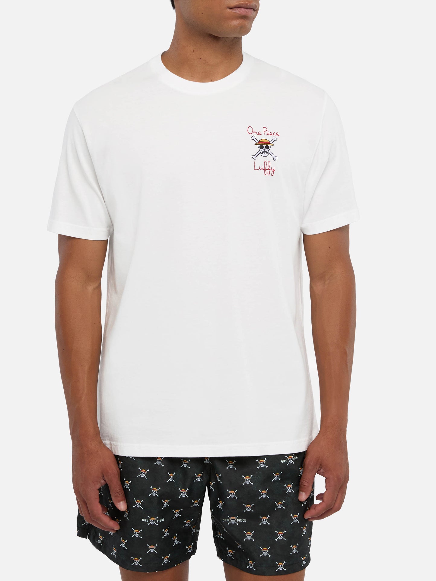 Baumwoll-T-Shirt mit One Piece in St. Barth-Stickerei | ONE PIECE SPECIAL EDITION