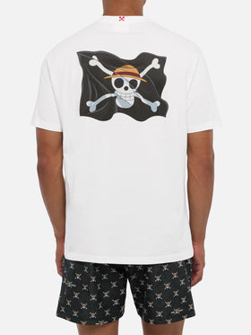 Baumwoll-T-Shirt mit One Piece in St. Barth-Stickerei | ONE PIECE SPECIAL EDITION