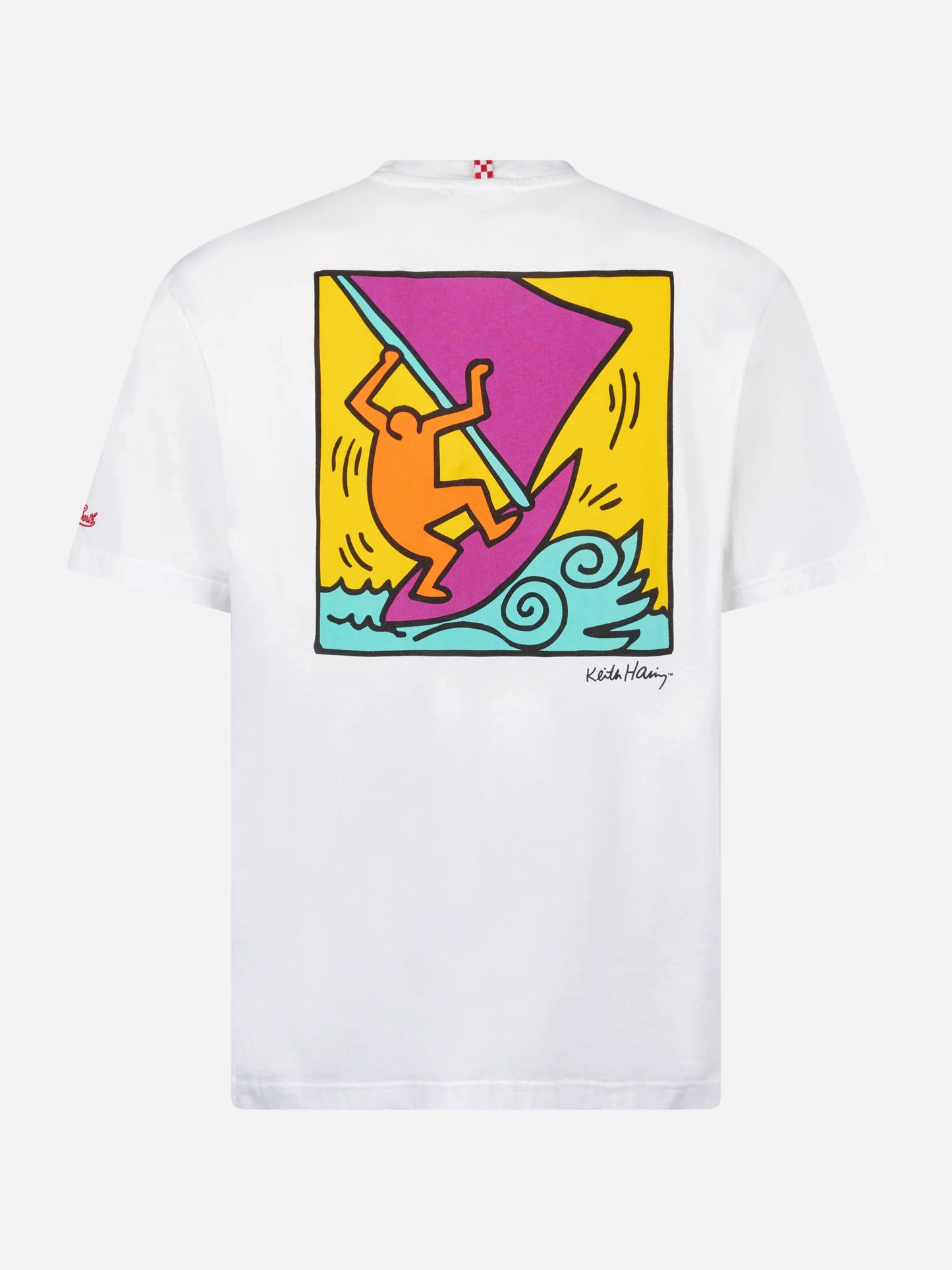 T-shirt da uomo in cotone con stampa fronte e retro del disegno Keith Haring | KEITH HARING EDIZIONE SPECIALE