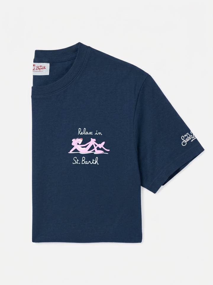 T-shirt with Pink Panther print and embroidery | THE PINK PANTHER SPECIAL EDITION