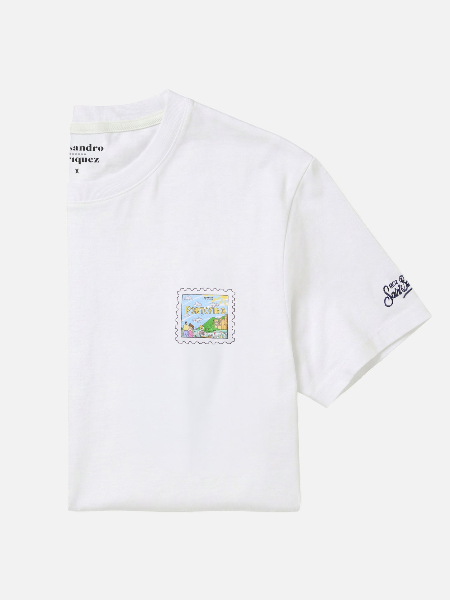 Cotton T-shirt with Portofino postcard print  |ALESSANDRO ENRIQUEZ SPECIAL EDITION