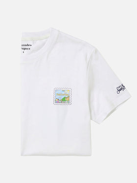 Cotton T-shirt with Portofino postcard print  |ALESSANDRO ENRIQUEZ SPECIAL EDITION
